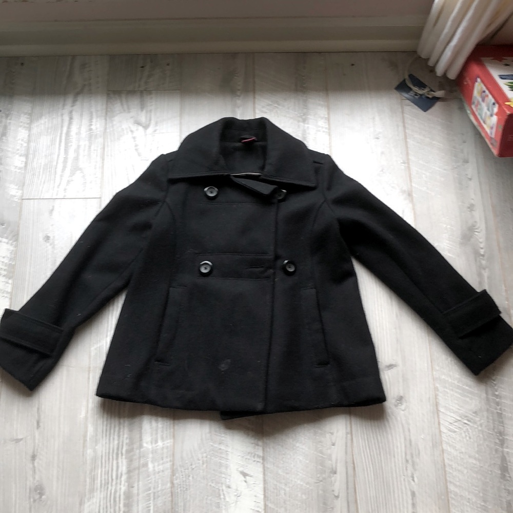 Girls pea coat French style with buttons